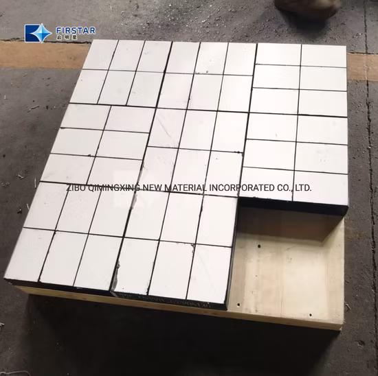 High Wear-Resistant Steel Rubber Backed Ceramic Wear Liner