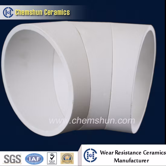 Abrasion Reaiatant Alumina Ceramic Lining for Pipe Elbow From China