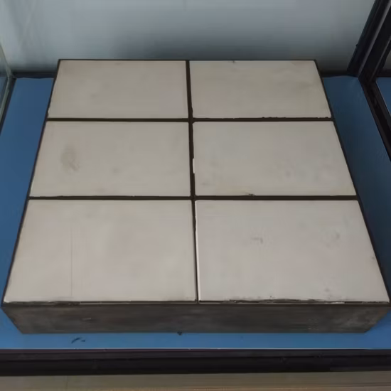 Alumina Ceramic Embedded Rubber Liner Plate Rubber Lining with Bolts